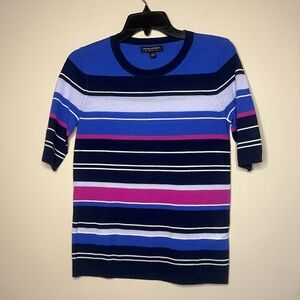 Banana Republic Merino Wool short sleeve striped sweater